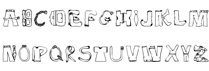 SketchClothes Font LOWERCASE