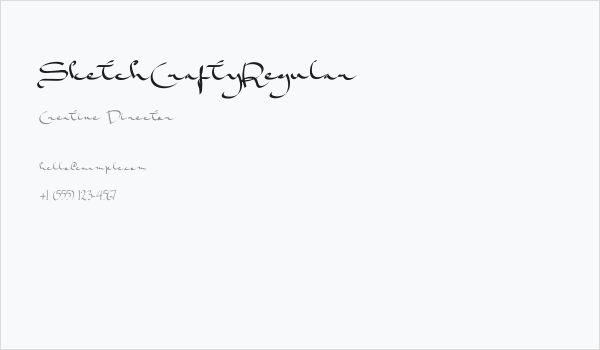 SketchCraftyRegular Business Card