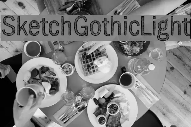 SketchGothic-Light Caratteri examples
