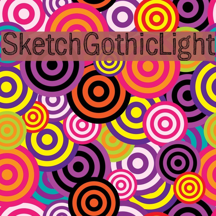 SketchGothic-Light Caratteri examples