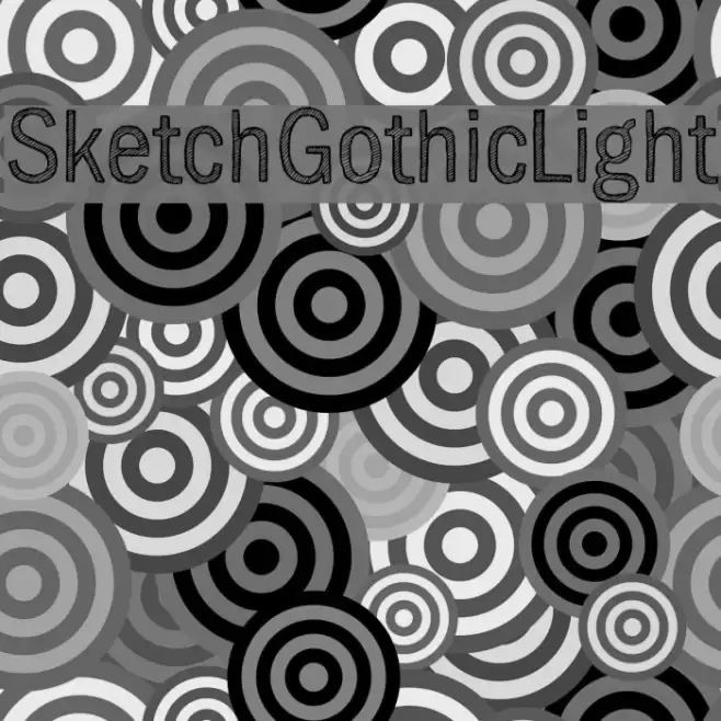 SketchGothic-Light Caratteri examples