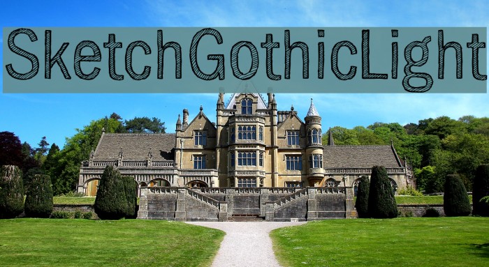 SketchGothic-Light Caratteri examples