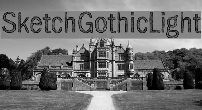 SketchGothic-Light Caratteri examples