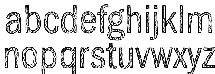 SketchGothic-Light Caratteri MINUSCOLO