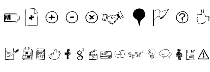 SketchIconsbold Font OTHER CHARS