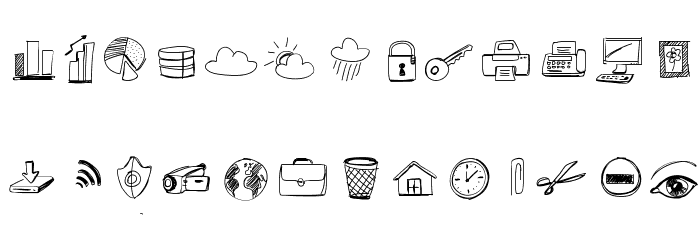 SketchIconsbold Font LOWERCASE