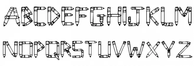SketchPencils Schriftart Groß