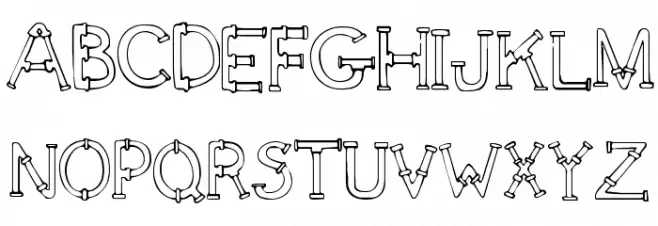 SketchPipes Schriftart Groß