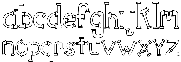 SketchPipes Font LOWERCASE