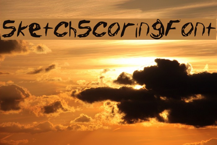 Sketch_Scoring_Font Font examples
