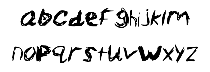 Sketch_Scoring_Font Font LOWERCASE