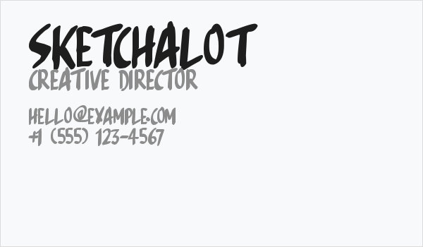 Sketchalot Business Card