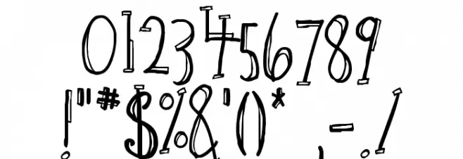 Sketchbook Font OTHER CHARS