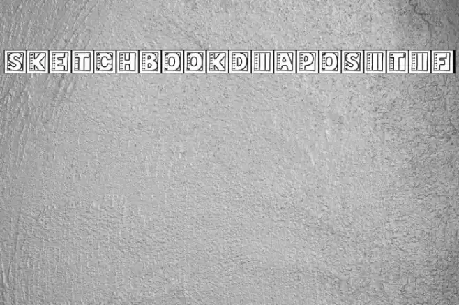SketchbookDiapositif Font examples