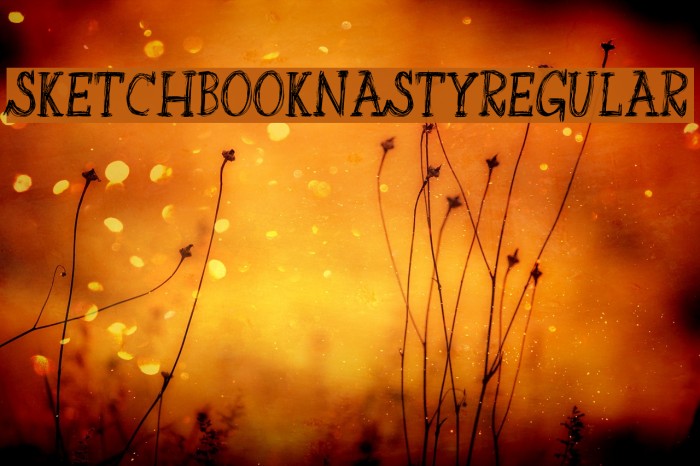 SketchbookNasty-Regular Font examples