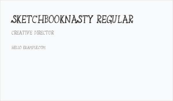SketchbookNasty-Regular Business Card