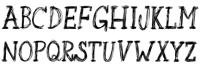 SketchbookNasty-Regular Font LOWERCASE