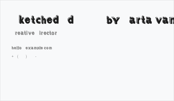 Sketched 3d DEMO by Marta van E Business Card