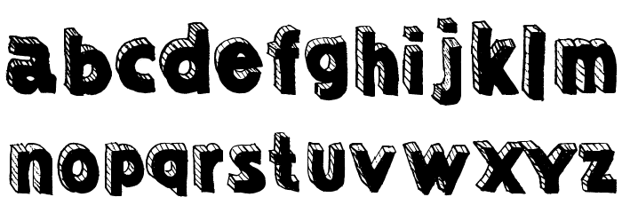 Sketched 3d DEMO by Marta van E Font LOWERCASE