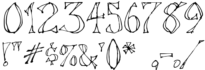 Sketched Out Font OTHER CHARS