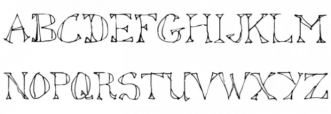 Sketched Out फ़ॉन्ट अपरकेस