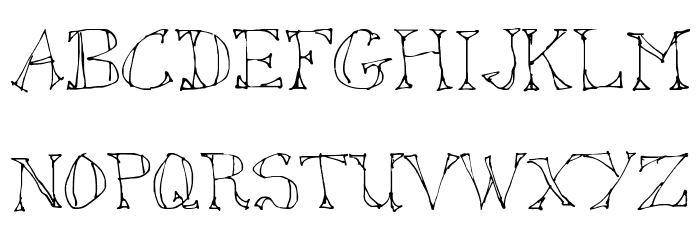 Sketched Out Font LOWERCASE
