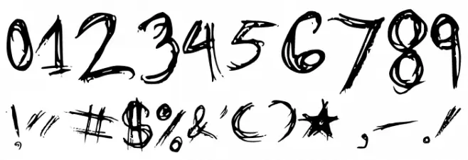 Sketched Font OTHER CHARS