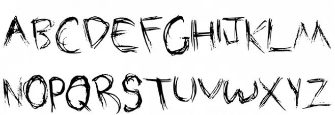 Sketched 字体 大写