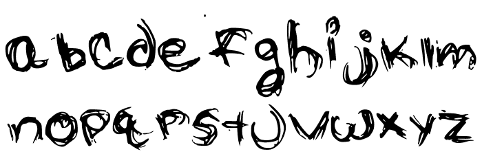 Sketched Font LOWERCASE