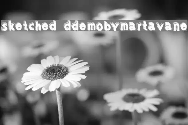 Sketched3dDEMObyMartavanE Schriftart examples
