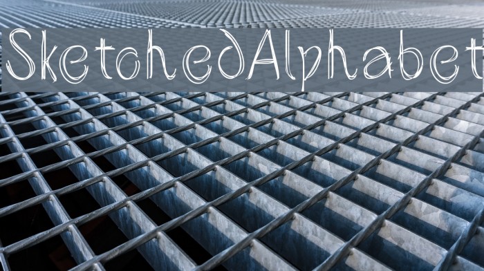 SketchedAlphabet Font examples