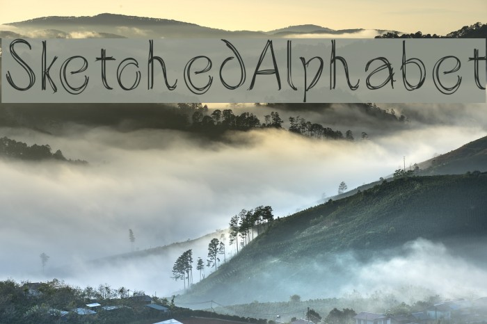 SketchedAlphabet Font examples