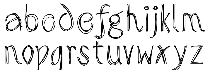 SketchedAlphabet Font LOWERCASE