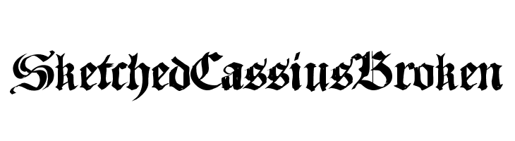 SketchedCassiusBroken Font