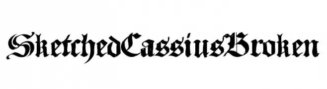 SketchedCassiusBroken  Free Fonts Download