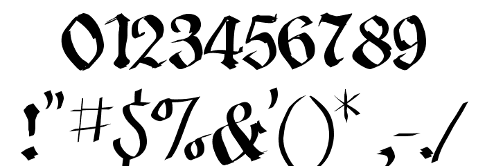 SketchedCassiusBroken Font OTHER CHARS