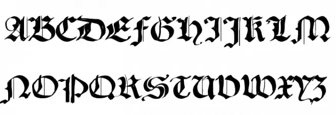 SketchedCassiusBroken フォント 大文字