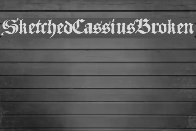 SketchedCassiusBroken フォント examples