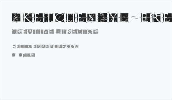 SketchesByDuerer-Inverse Business Card