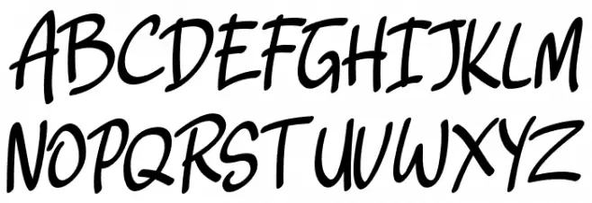 Sketchies Schriftart Groß