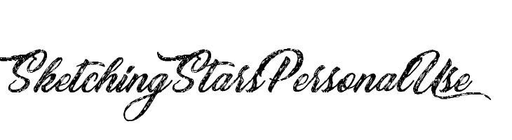Sketching Stars Personal Use Font