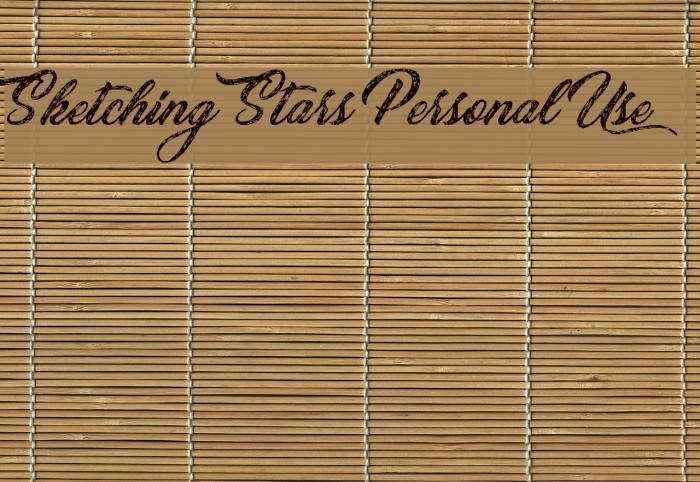 Sketching Stars Personal Use Font examples