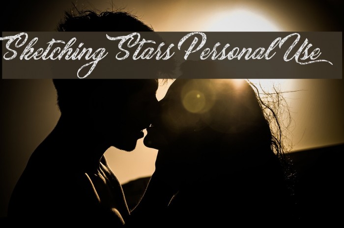 Sketching Stars Personal Use Font examples