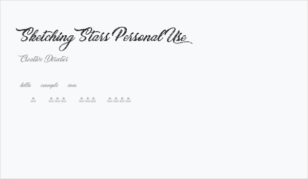 Sketching Stars Personal Use Business Card