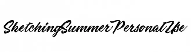 Sketching Summer Personal Use  تنزيل الخطوط