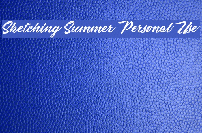 Sketching Summer Personal Use Example 3