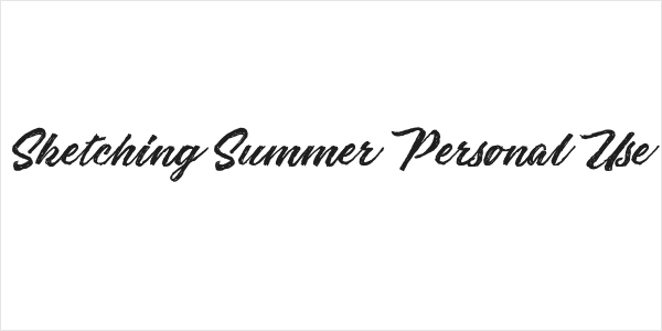 Sketching Summer Personal Use Logo