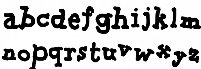 SketchingSlabBold Schriftart Kleinbuchstaben