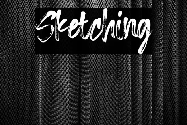 Sketching Font examples