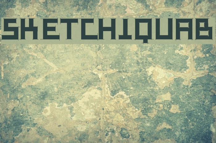 SketchiquaB Font examples